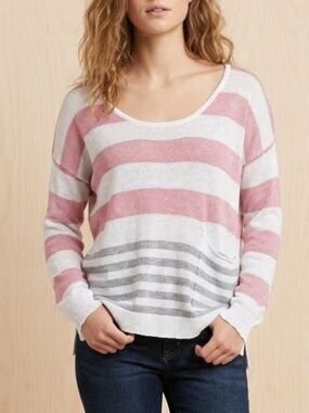 Striped Relaxed Fit Sweater Size Medium
